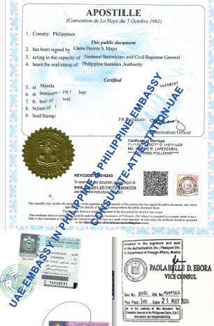 Philippine Embassy in Abu Dhabi and Philippine Consulate Attestation Dubai UAE